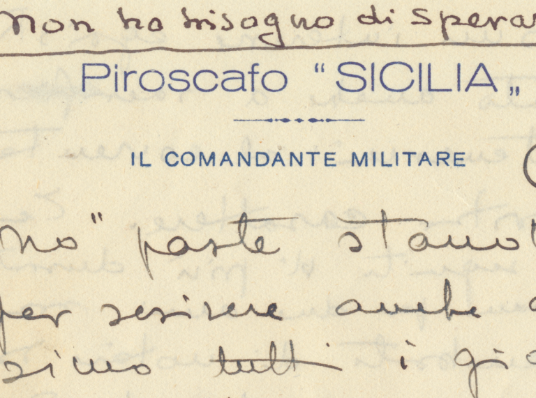 Piroscafo Sicilia, Il comandante Militare. 1936