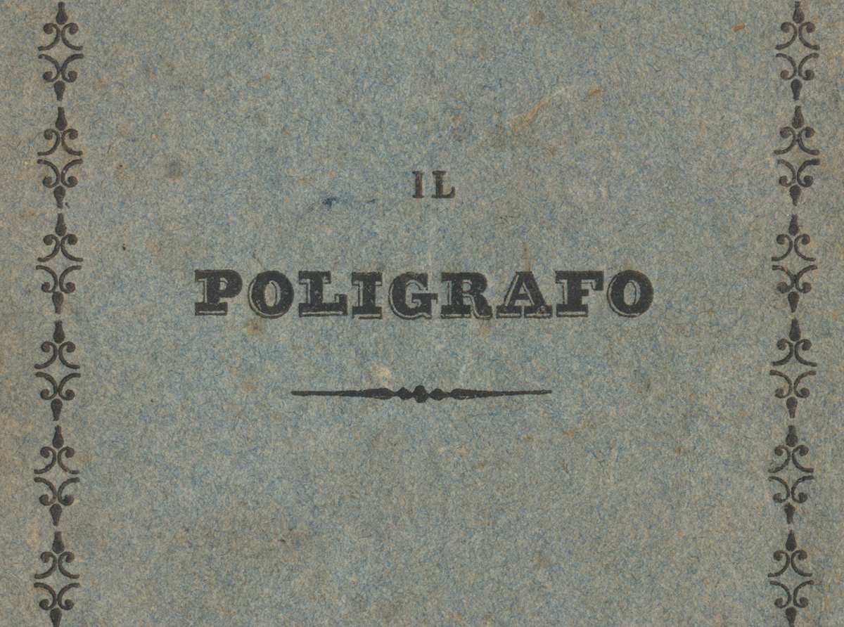 Gregorio Gasparoli. Il Poligrafo. 1841