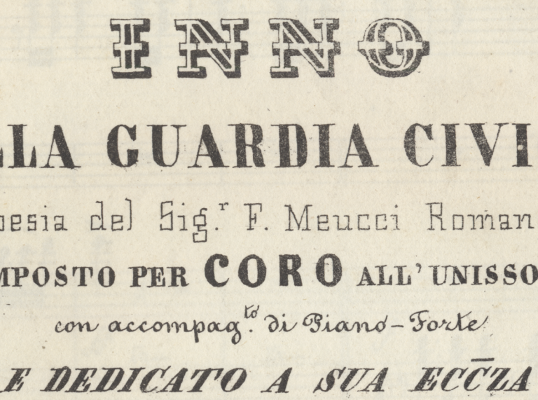 Inno alla Guardia Civica. 1847