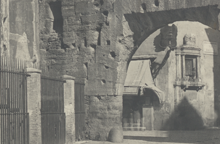 Tempio di Marte Ultore, Arco dei Pantani. Roma 1890 ca