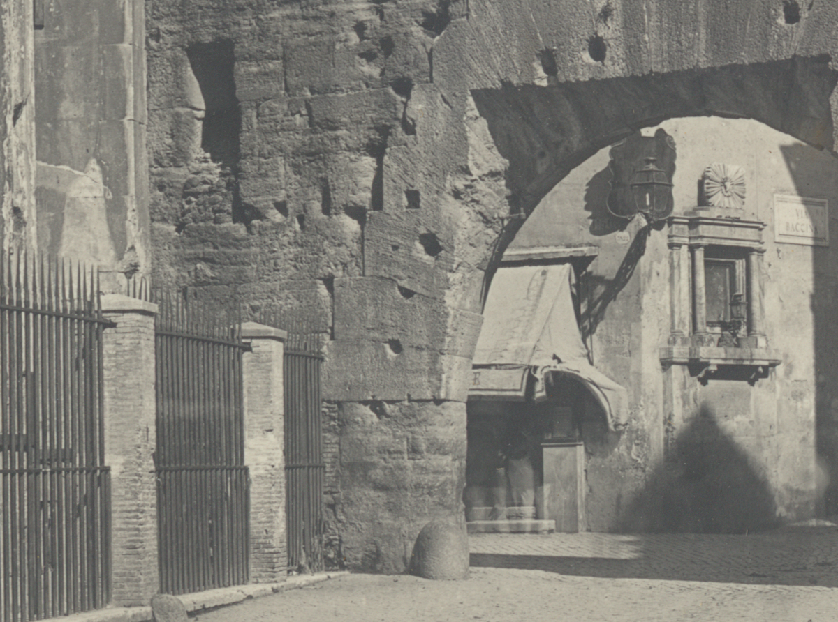 Tempio di Marte Ultore, Arco dei Pantani. Roma 1890 ca