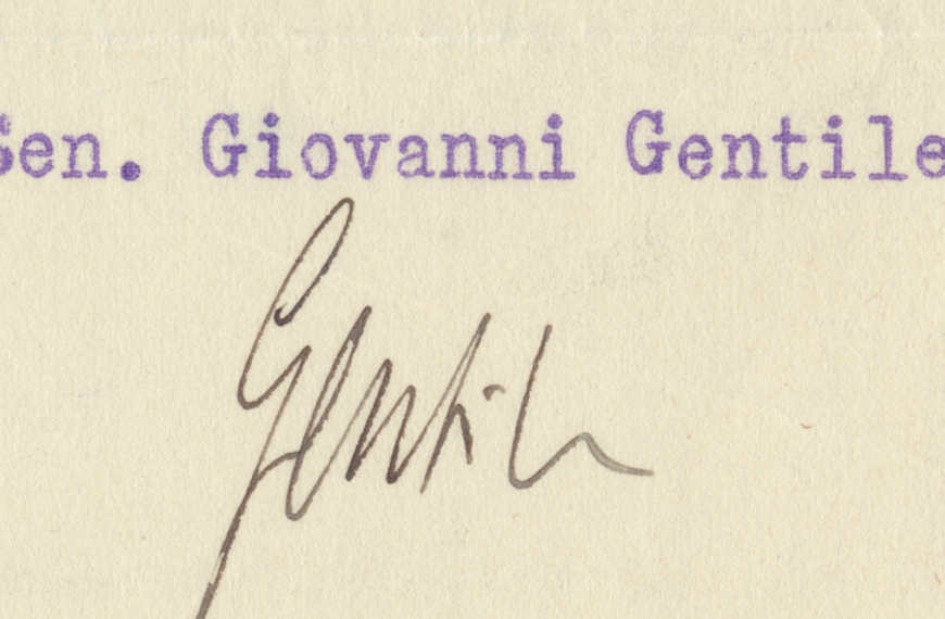 Giovanni Gentile. 1 – 1937