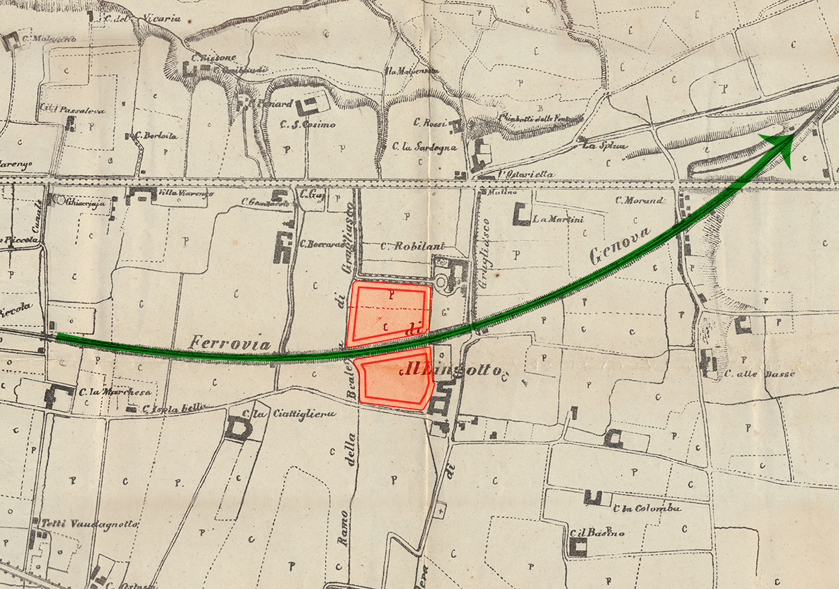 Mappa di Torino sud, particolare