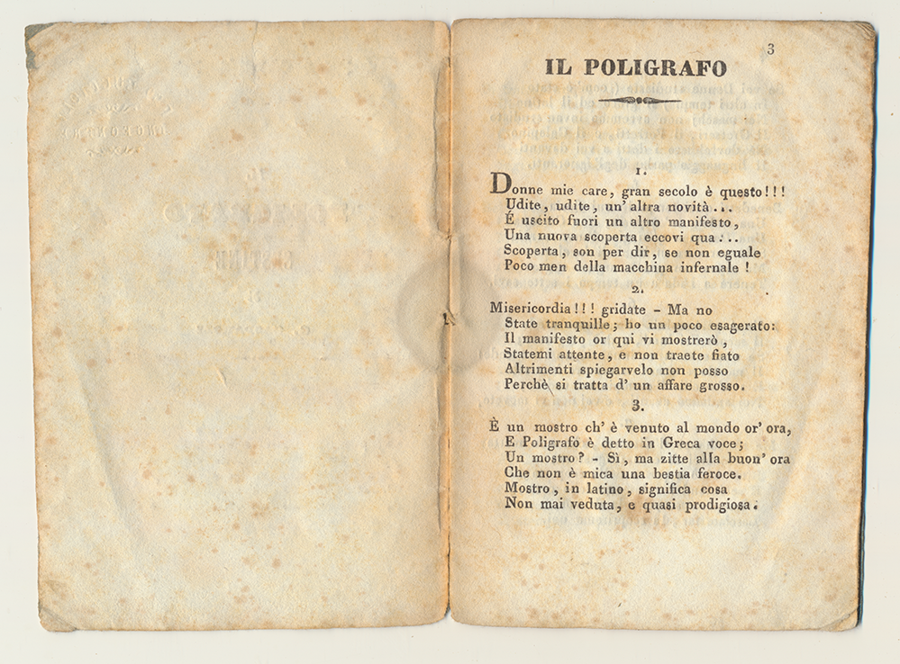 Gregorio Gasparoli. Il Poligrafo. 1841