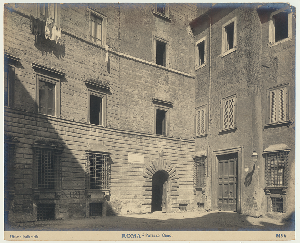 Palazzo Cenci. Roma 1880 ca