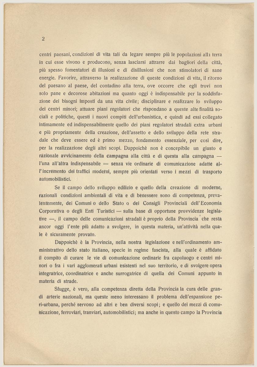 Congresso Nazionale di UrbanisticaLe Nuove Mete dell'Urbanistica. 1937 