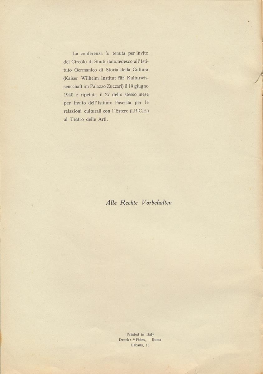 Elementi comuni nella storia Italiana e Germanica, 1940