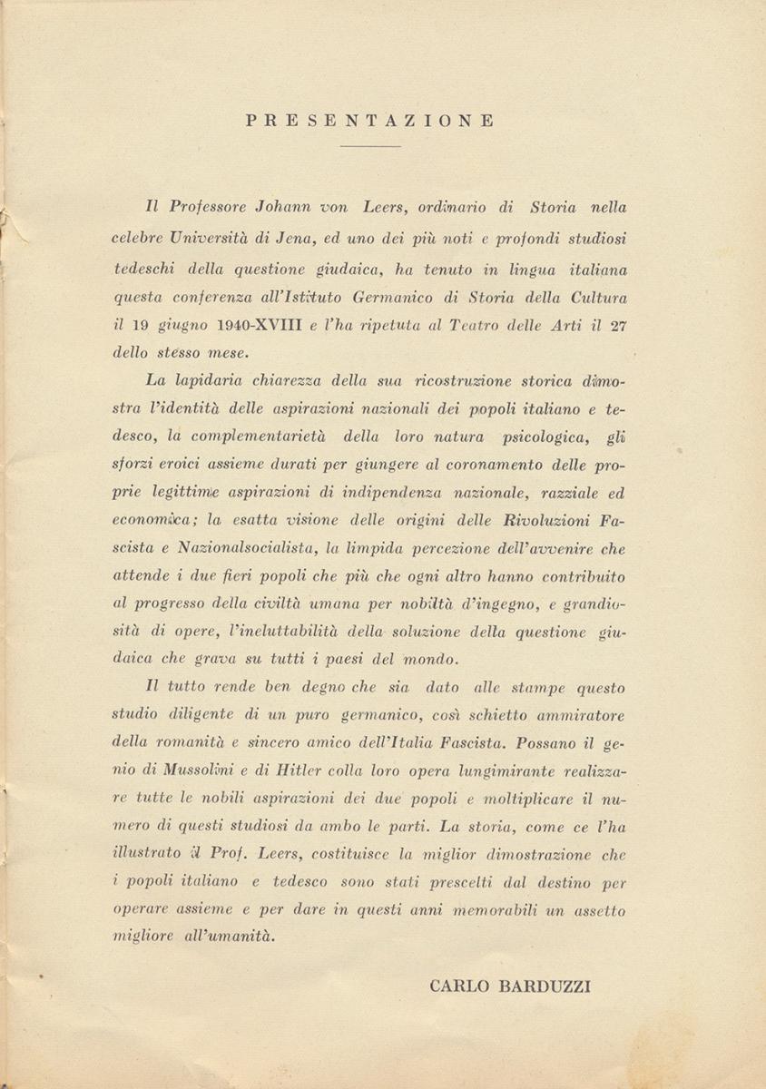 Elementi comuni nella storia Italiana e Germanica, 1940