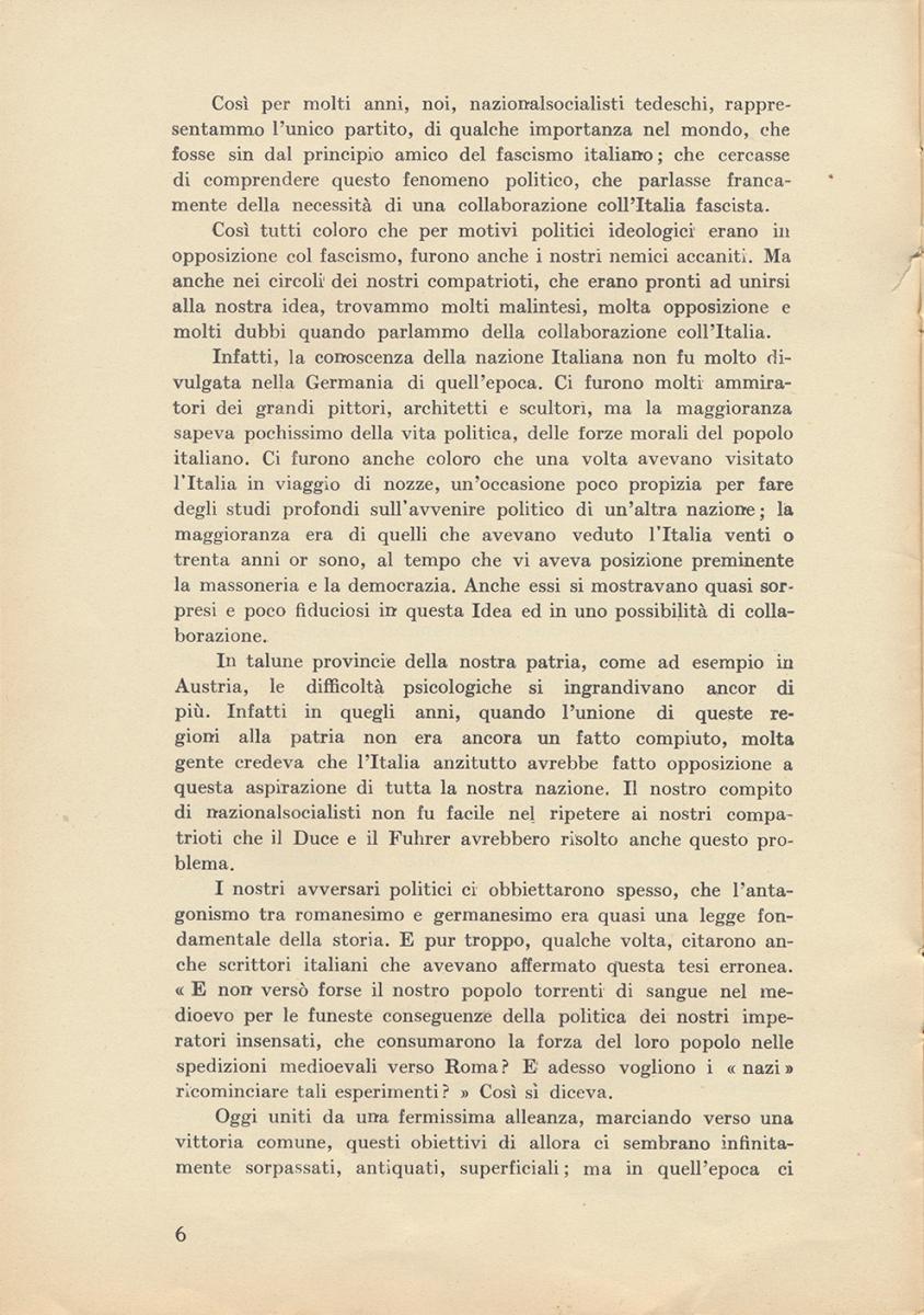 Elementi comuni nella storia Italiana e Germanica, 1940