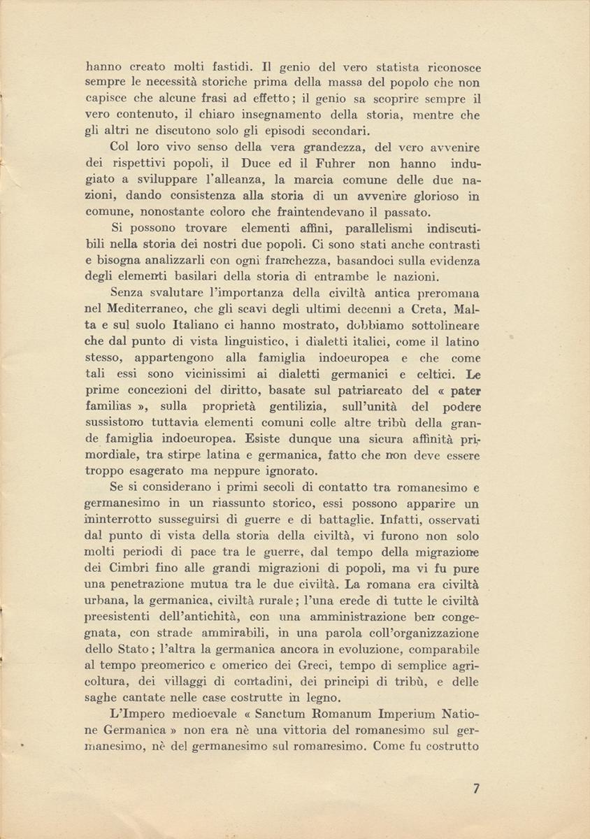 Elementi comuni nella storia Italiana e Germanica, 1940