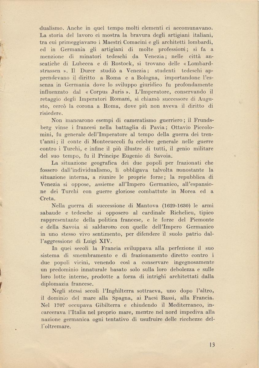 Elementi comuni nella storia Italiana e Germanica, 1940