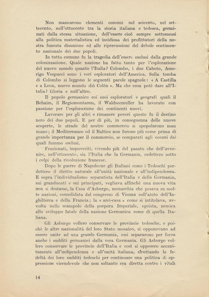 Elementi comuni nella storia Italiana e Germanica, 1940