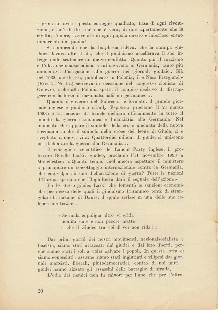 Elementi comuni nella storia Italiana e Germanica, 1940