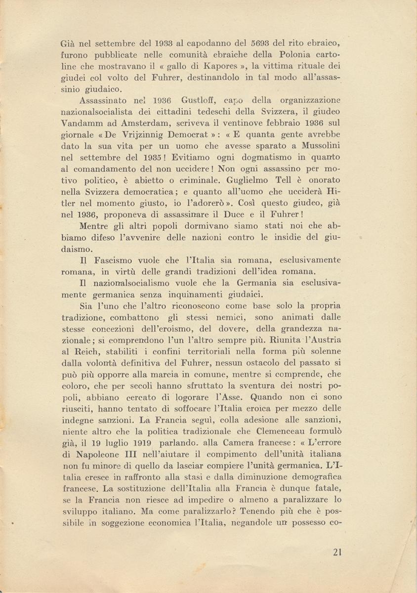 Elementi comuni nella storia Italiana e Germanica, 1940