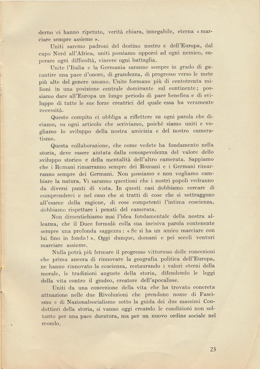 Elementi comuni nella storia Italiana e Germanica, 1940