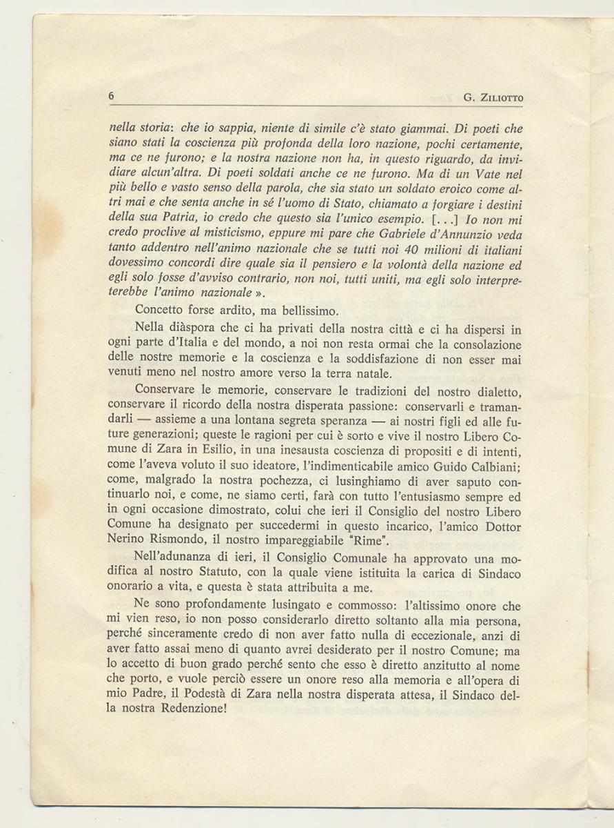 Giuseppe Ziliotto. D'Annunzio e Zara. 07