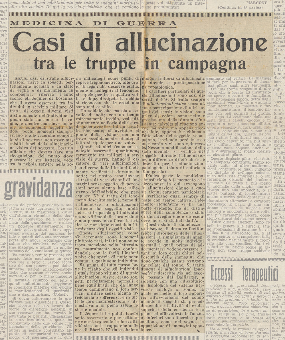 Casi di Allucinazione, 1942