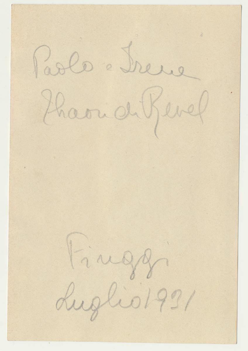 Paolo e Irene Thaon di Revel. Fiuggi, 1931