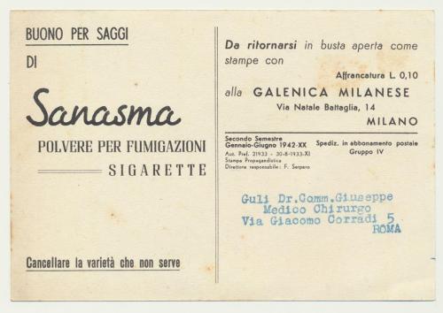 Sanasma. G. Gulì. 1941